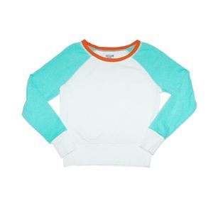 Aerie Women XS White Mint Crew Neck Sweater